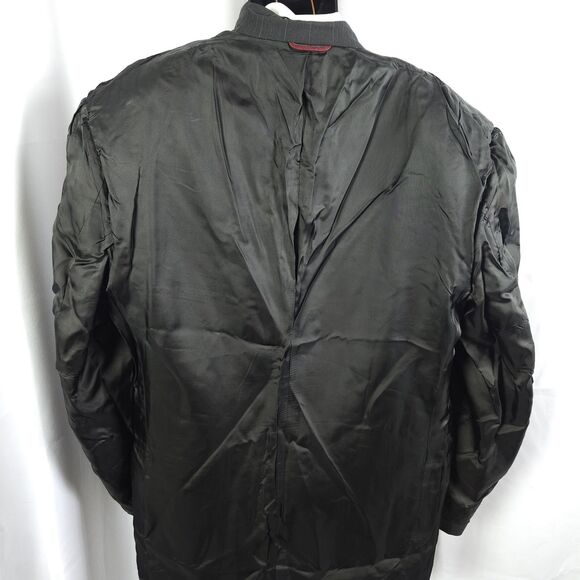 Hart Schaffner Marx Mens 44L Black Pinstripe Wool 3-Button Sports Coat Blazer - Picture 6 of 9